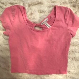 Ambiance Pink Scoop Neck Crop Top